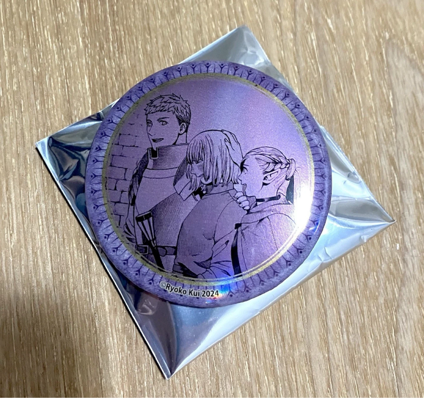 Delicious In Dungeon Laios Marcille Falin Holographic Pin Badge