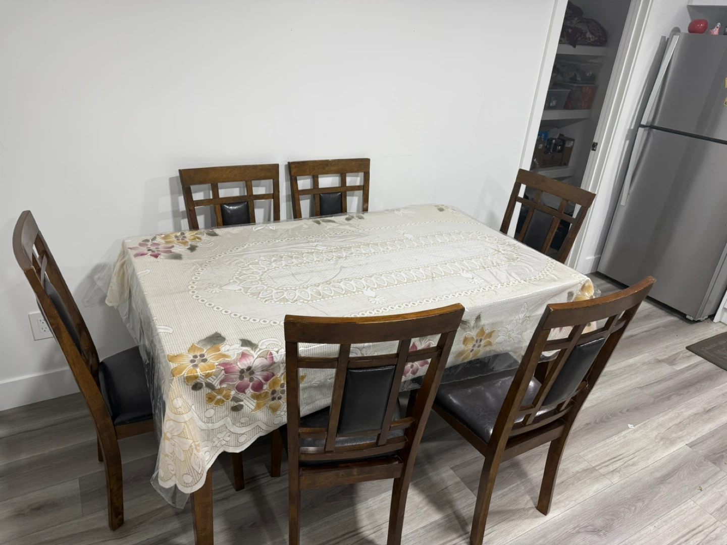 Wooden Dining Table with 6 Chairs - photo 2