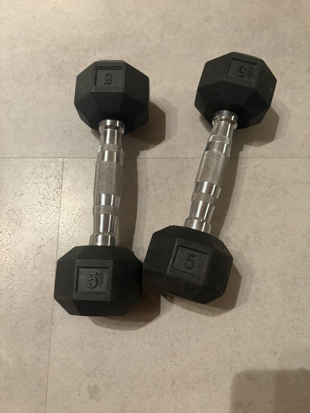 Moving Sale - Pair of 5 and 10 lb Dumbbells