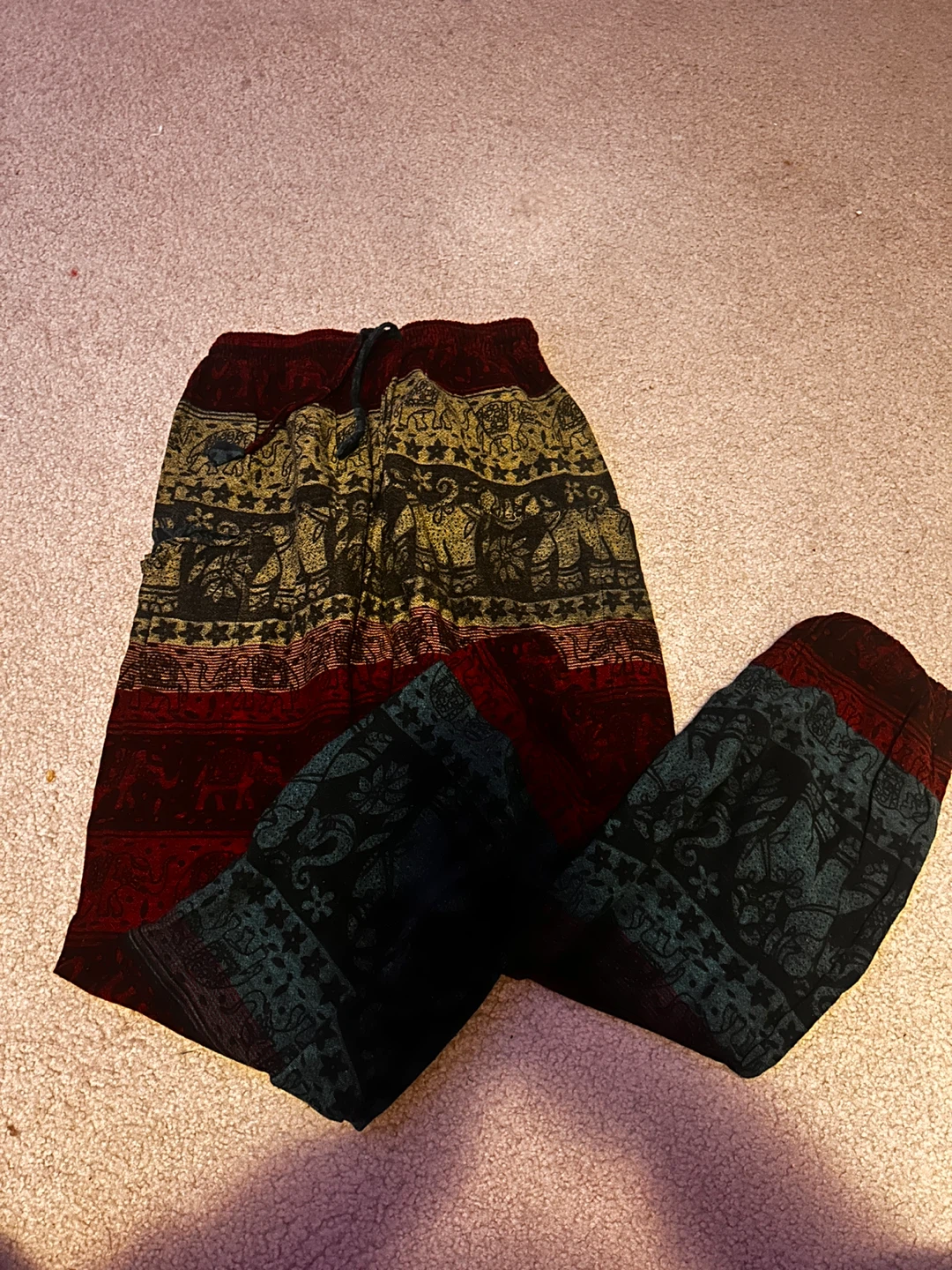 Boho Elephant Print Harem Pants