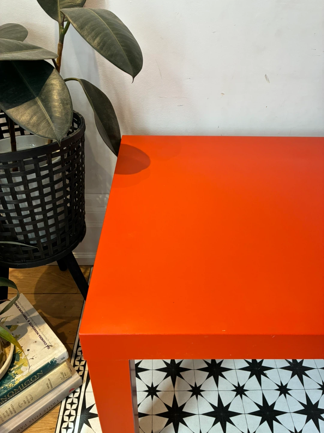 Red IKEA Lack Side Table - photo 2