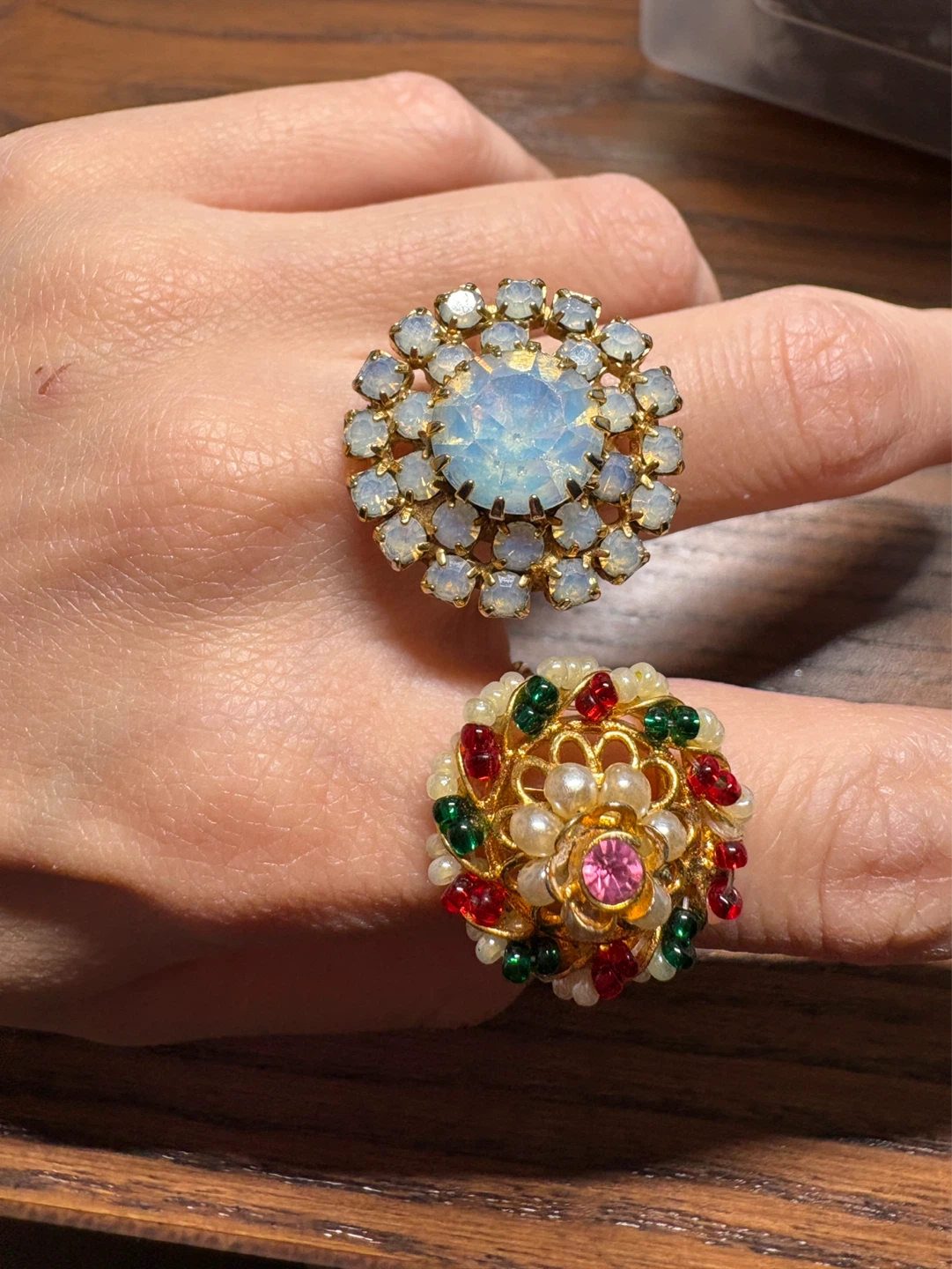 Vintage Decorative Rings - Set of 2