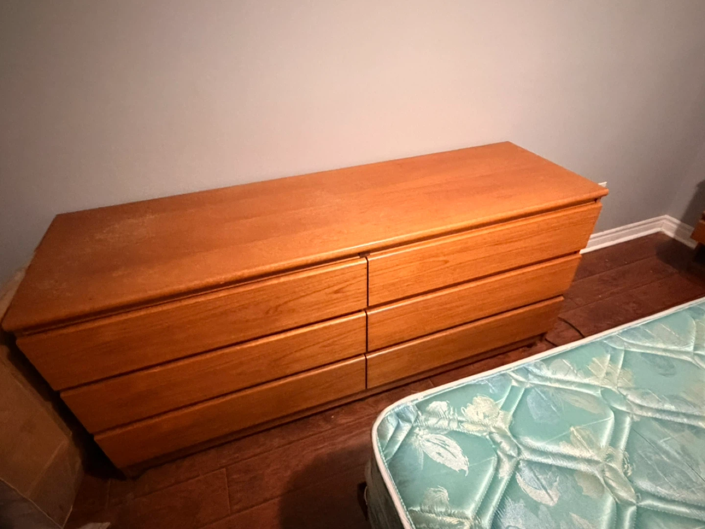 Teak Dresser, Headboard, and Sidetable