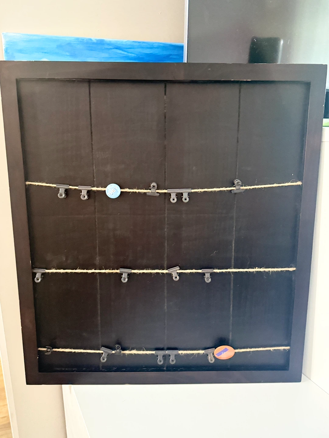 Dark Brown Photo Display Frame with Clips - photo 2