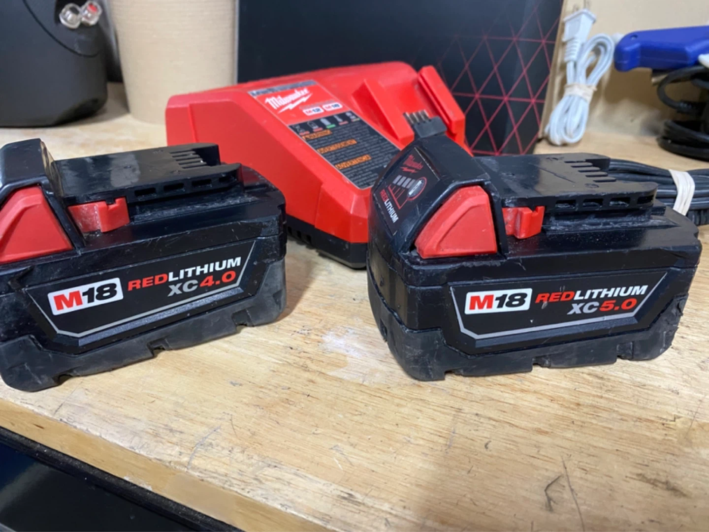 Milwaukee batteries and charger