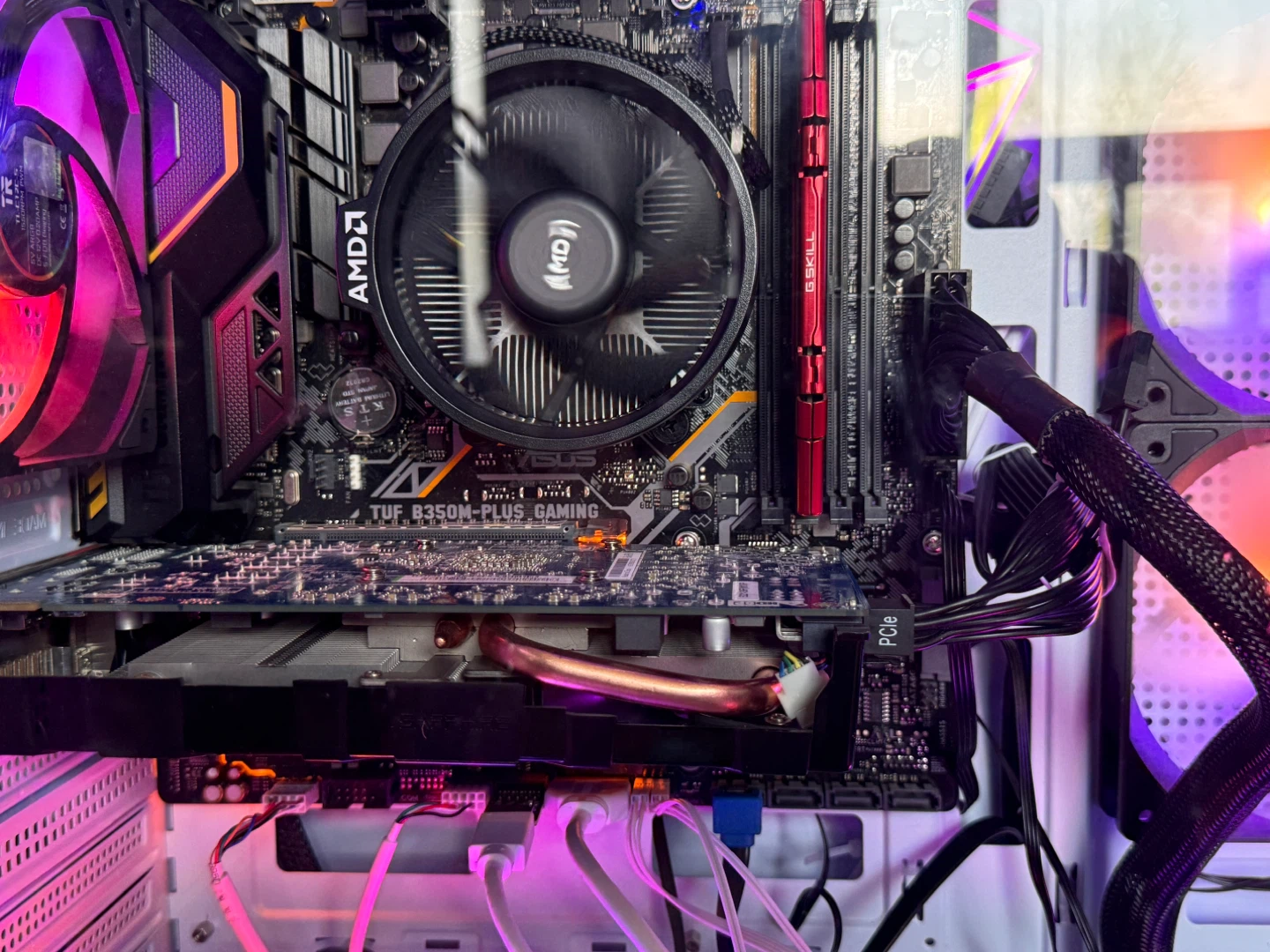 White ATX Gaming PC with RGB Fans - photo 3
