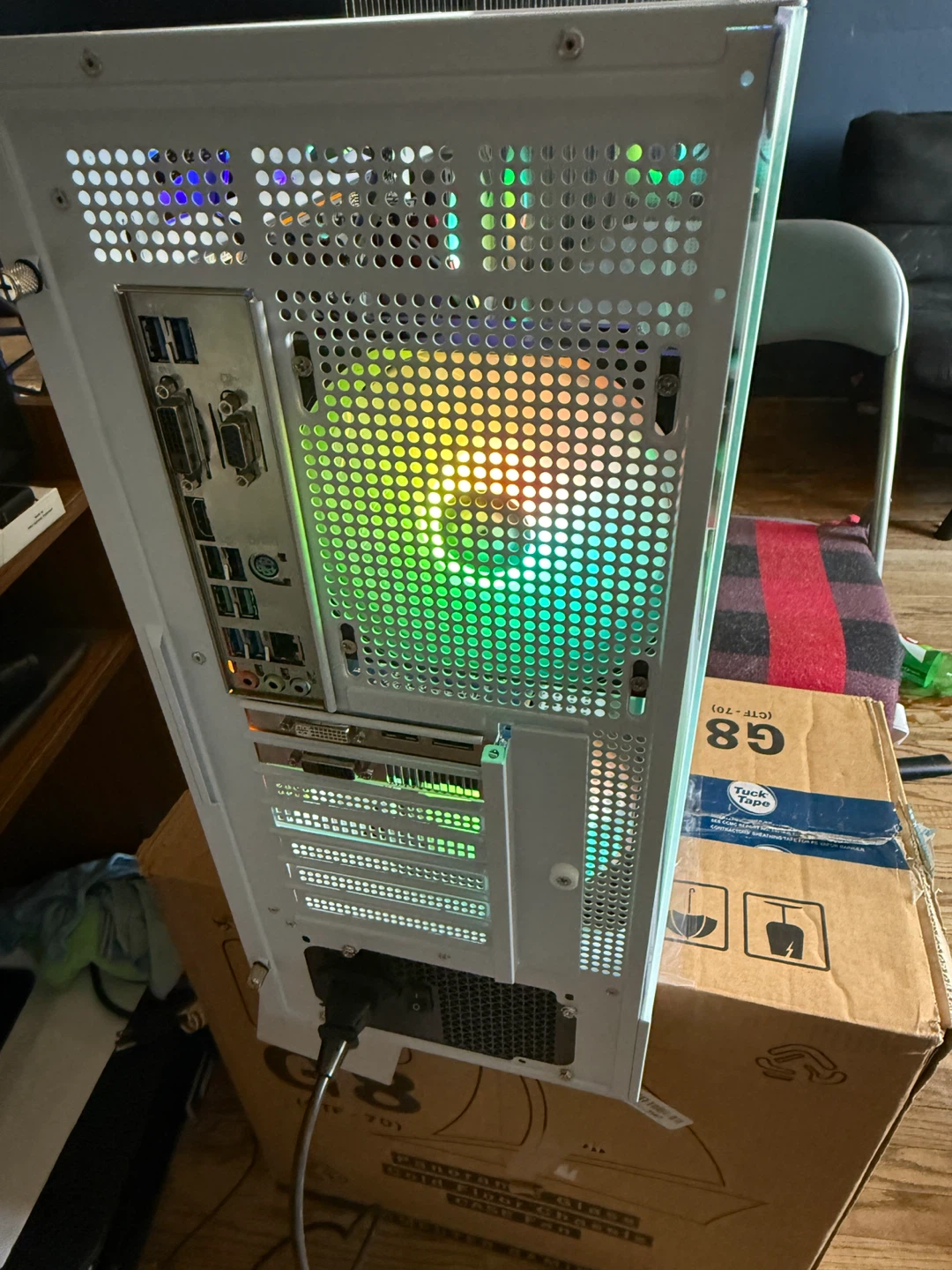 White ATX Gaming PC with RGB Fans - photo 5