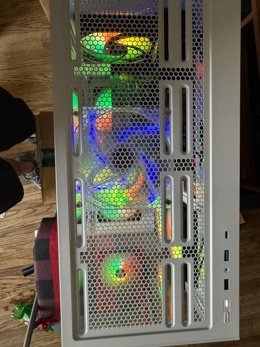 White ATX Gaming PC with RGB Fans - photo 4