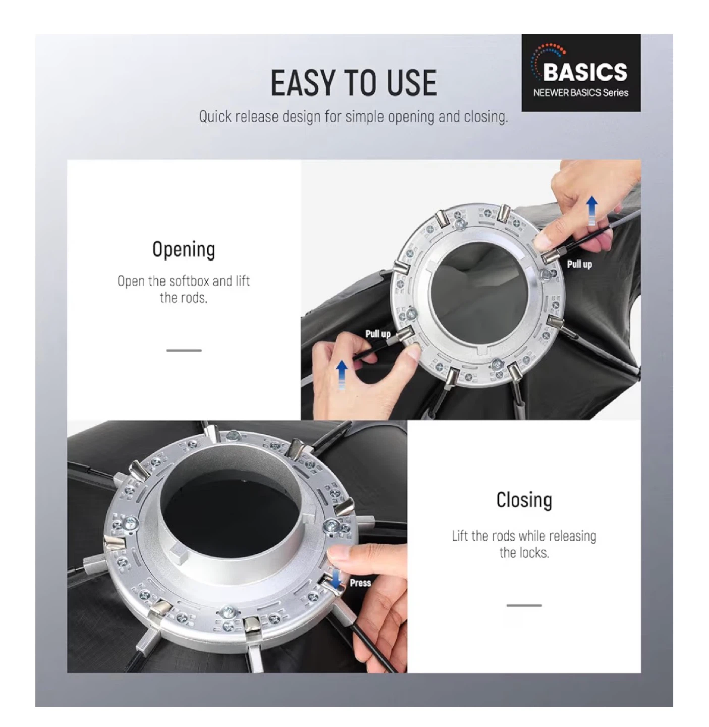 Neewer Basics NS33P Octagonal Softbox with Honeycomb Grid - photo 2
