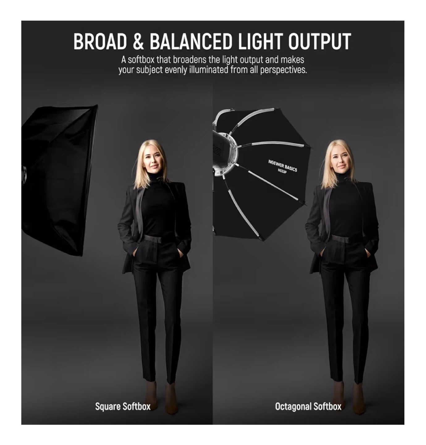 Neewer Basics NS33P Octagonal Softbox with Honeycomb Grid - photo 3
