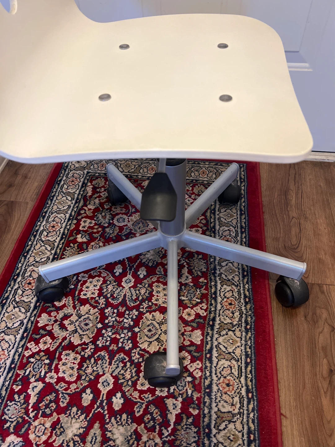 White IKEA JULES Swivel Chair - photo 2
