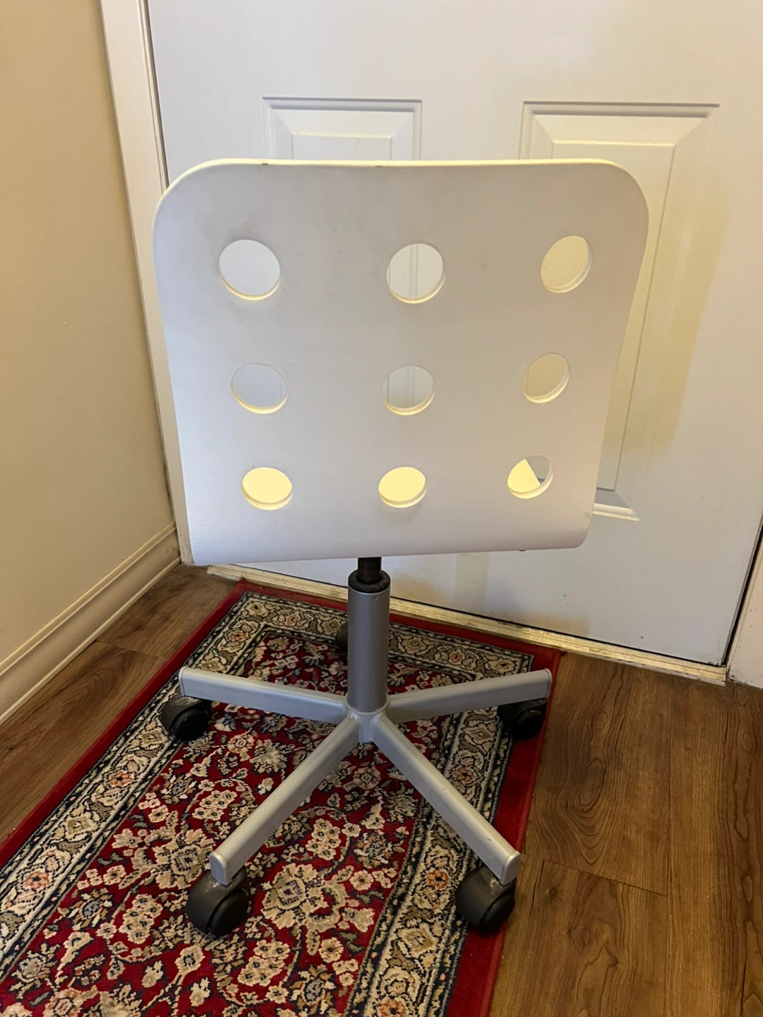 White IKEA JULES Swivel Chair - photo 3