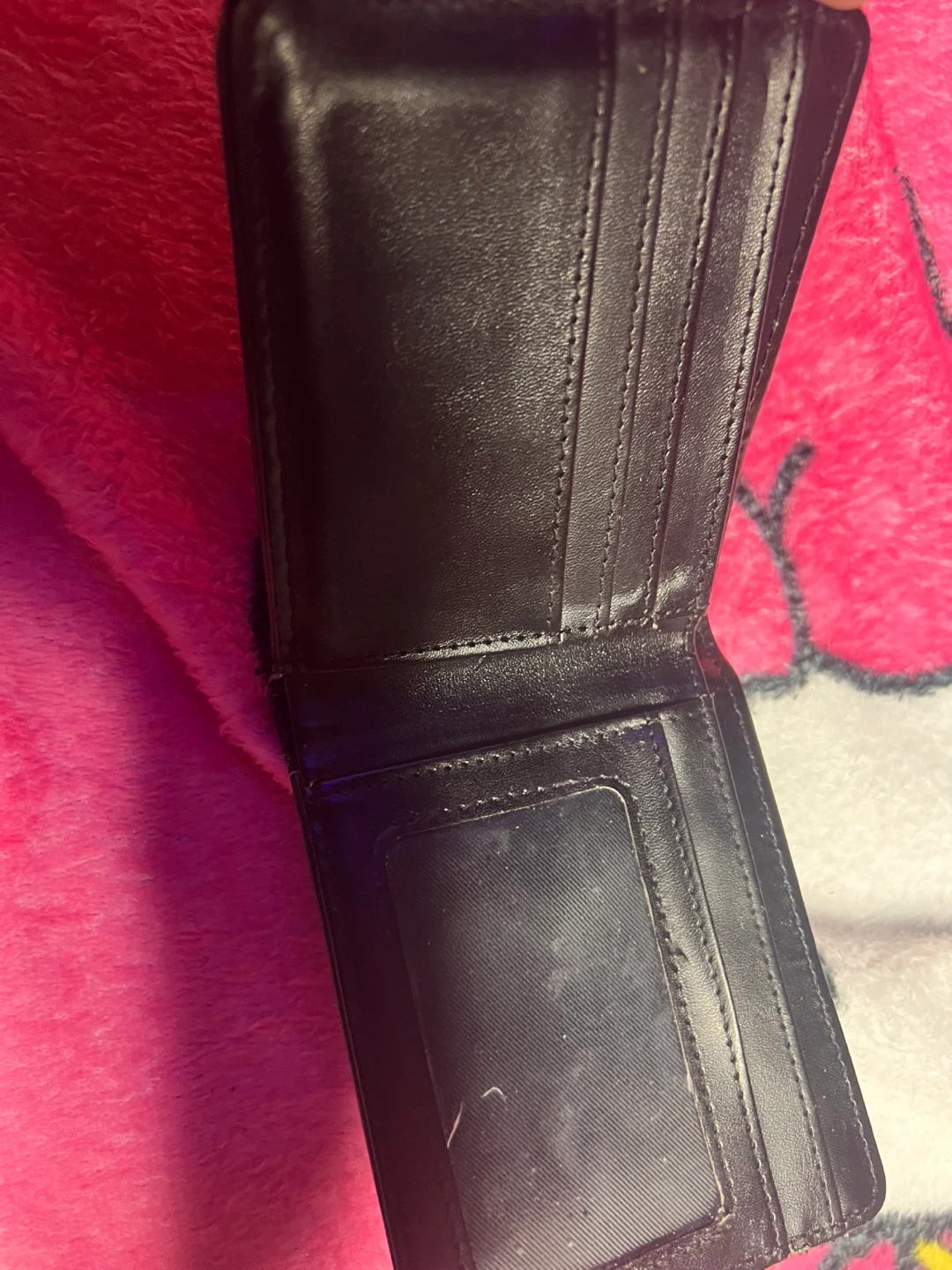 Black Bifold Wallet with Shark Mouth Design - photo 3