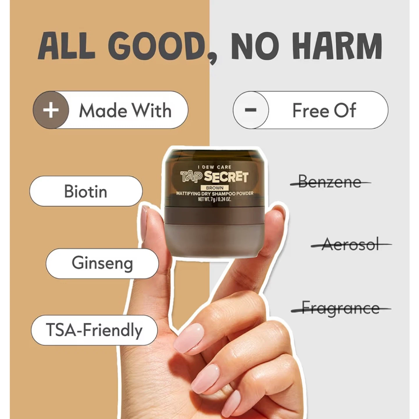 I DEW CARE Tap Secret Mattifying Dry Shampoo Powder (Brown) - photo 5