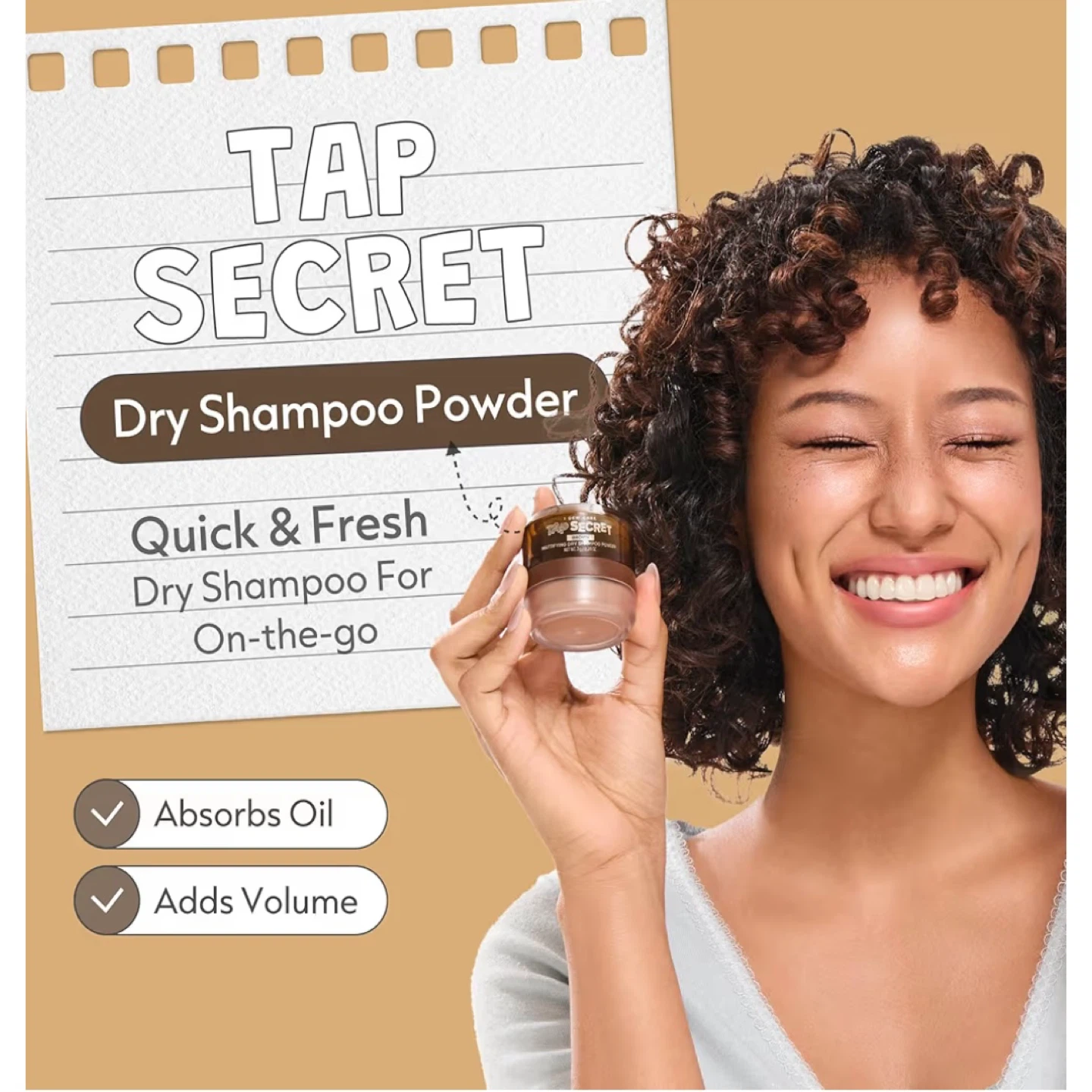 I DEW CARE Tap Secret Mattifying Dry Shampoo Powder (Brown) - photo 3