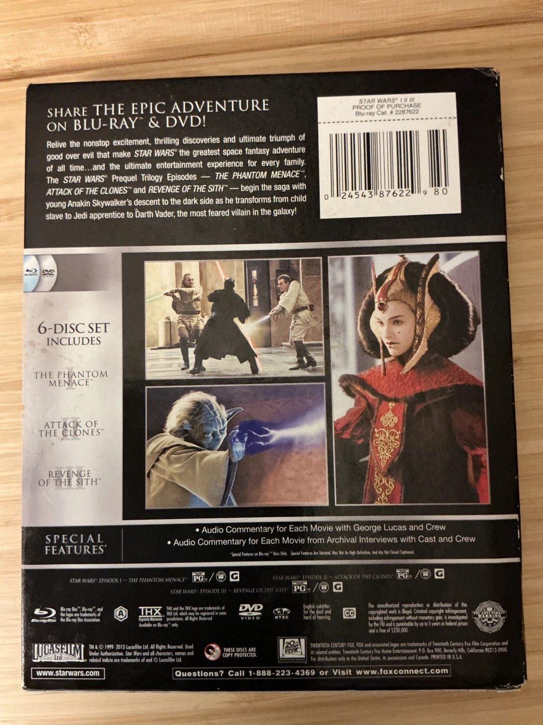 Star Wars: Episodes I, II, & III Blu-Ray + DVD Set - photo 2