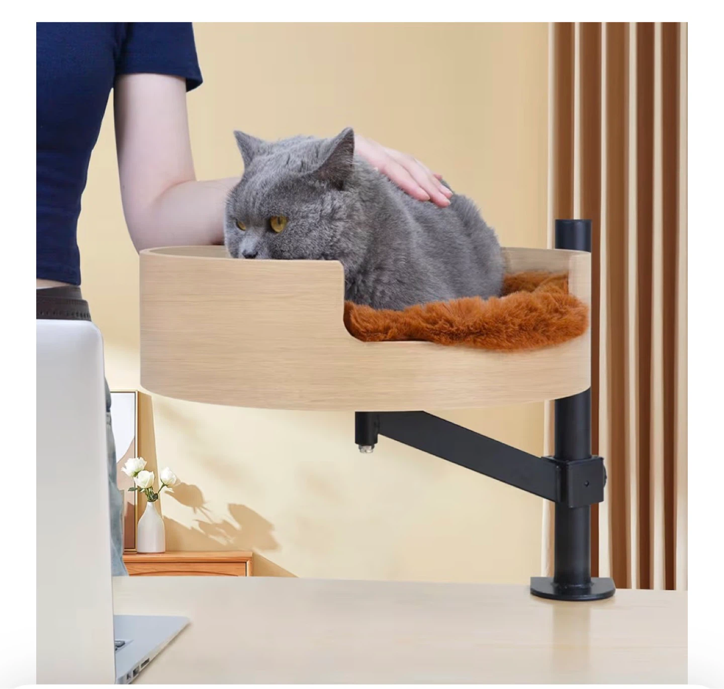 Adjustable Cat Hammock Bed for Desk
