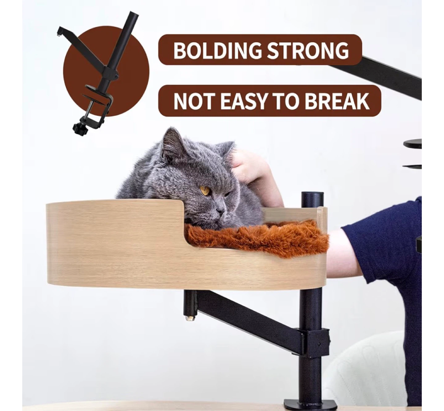 Adjustable Cat Hammock Bed for Desk - photo 4