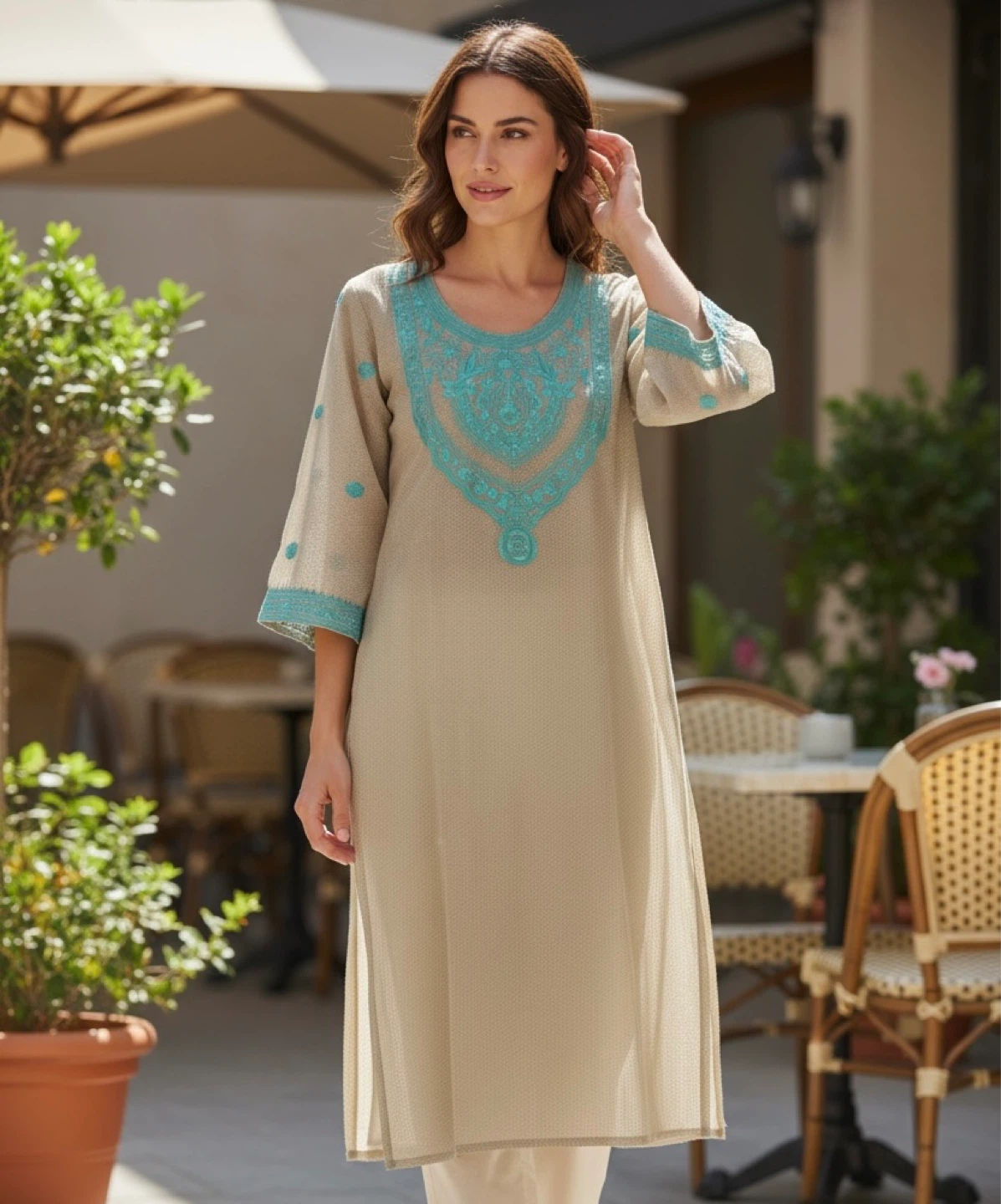 Embroidered Kurta dress