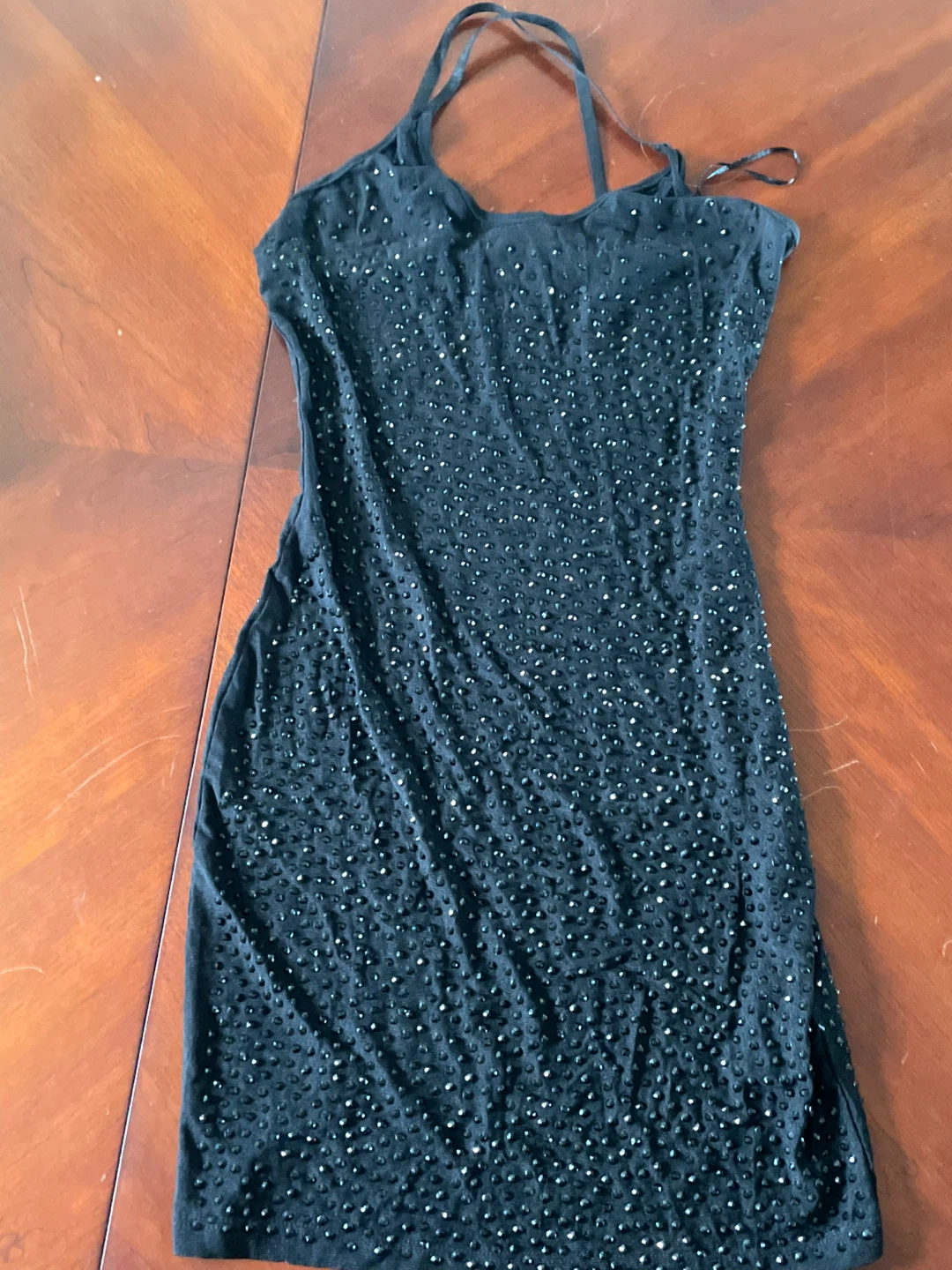Black sparkly mini dress
