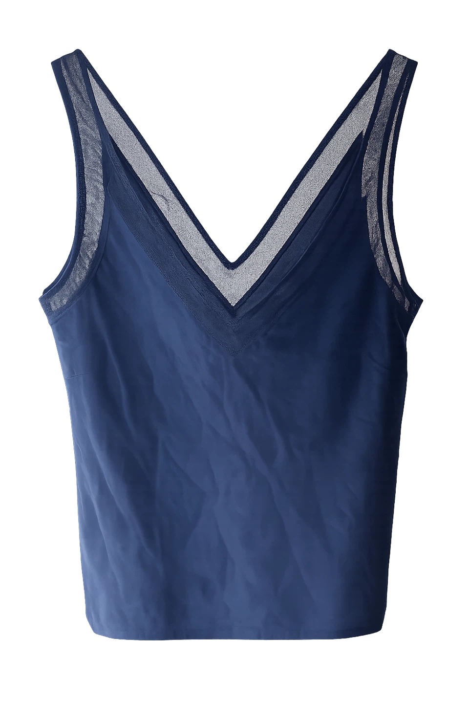 Ted Baker Navy Mesh V-Neck Camisole- Small