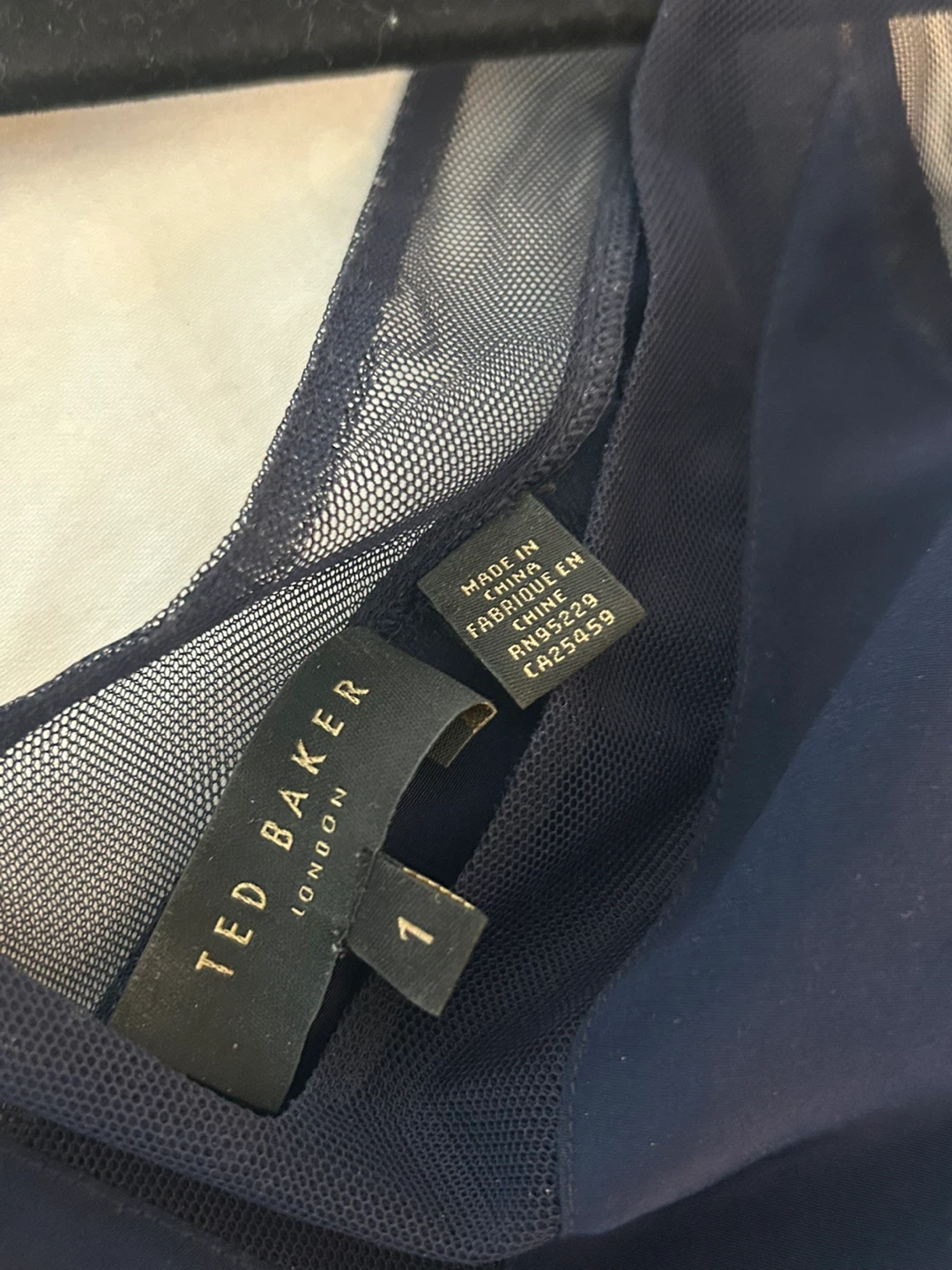 Ted Baker Navy Mesh V-Neck Camisole- Small - photo 5