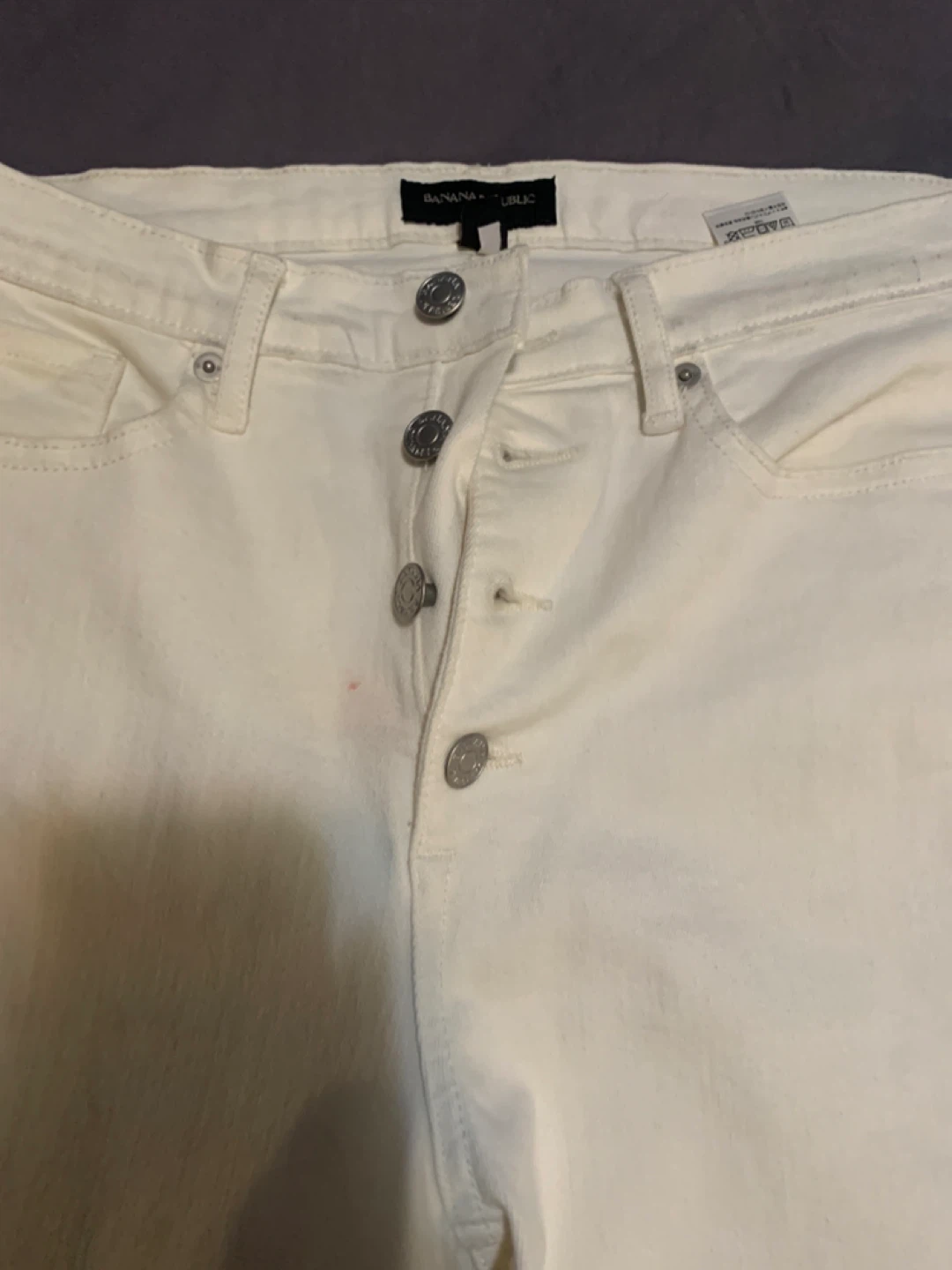 Banana Republic White Button Fly Jeans Size 29/8 - photo 2