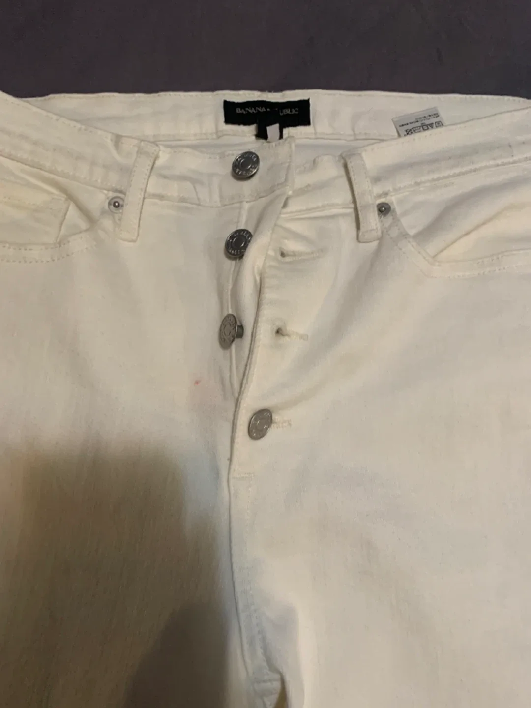 Banana Republic White Button Fly Jeans Size 29/8 - photo 2