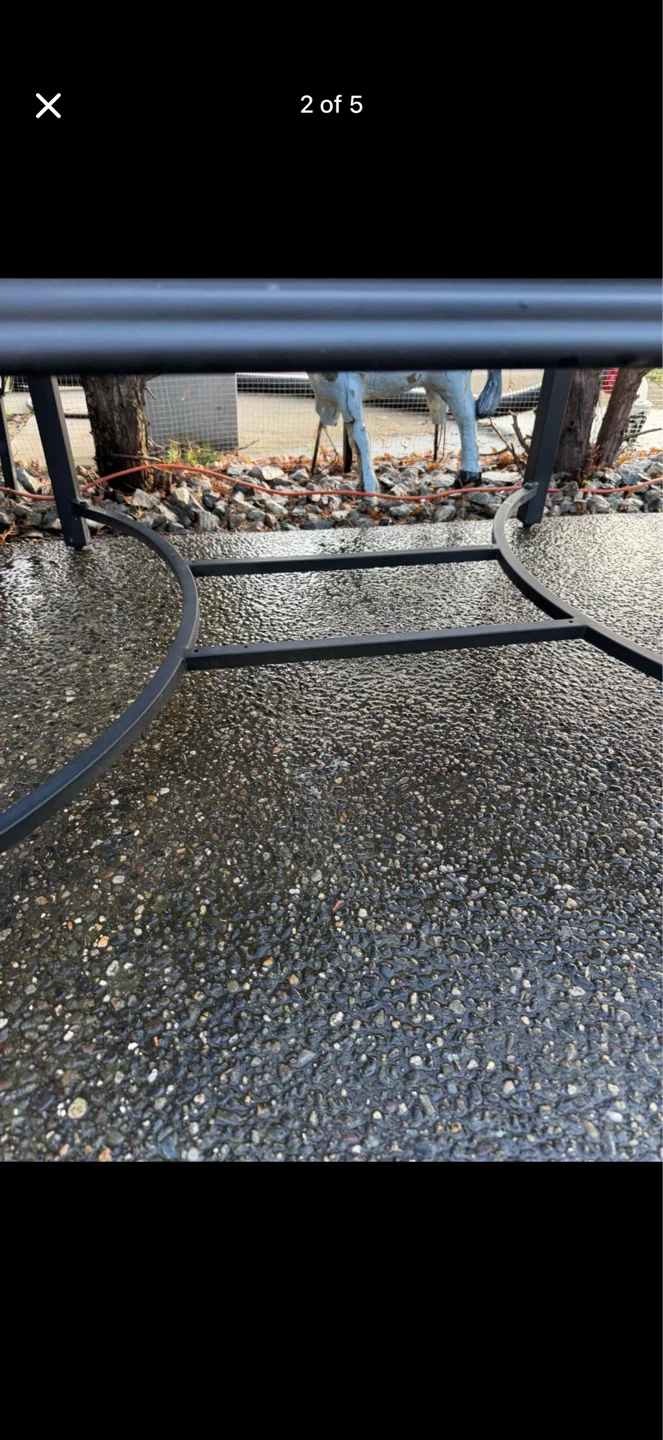 Glass Top Outdoor Coffee Table - photo 3