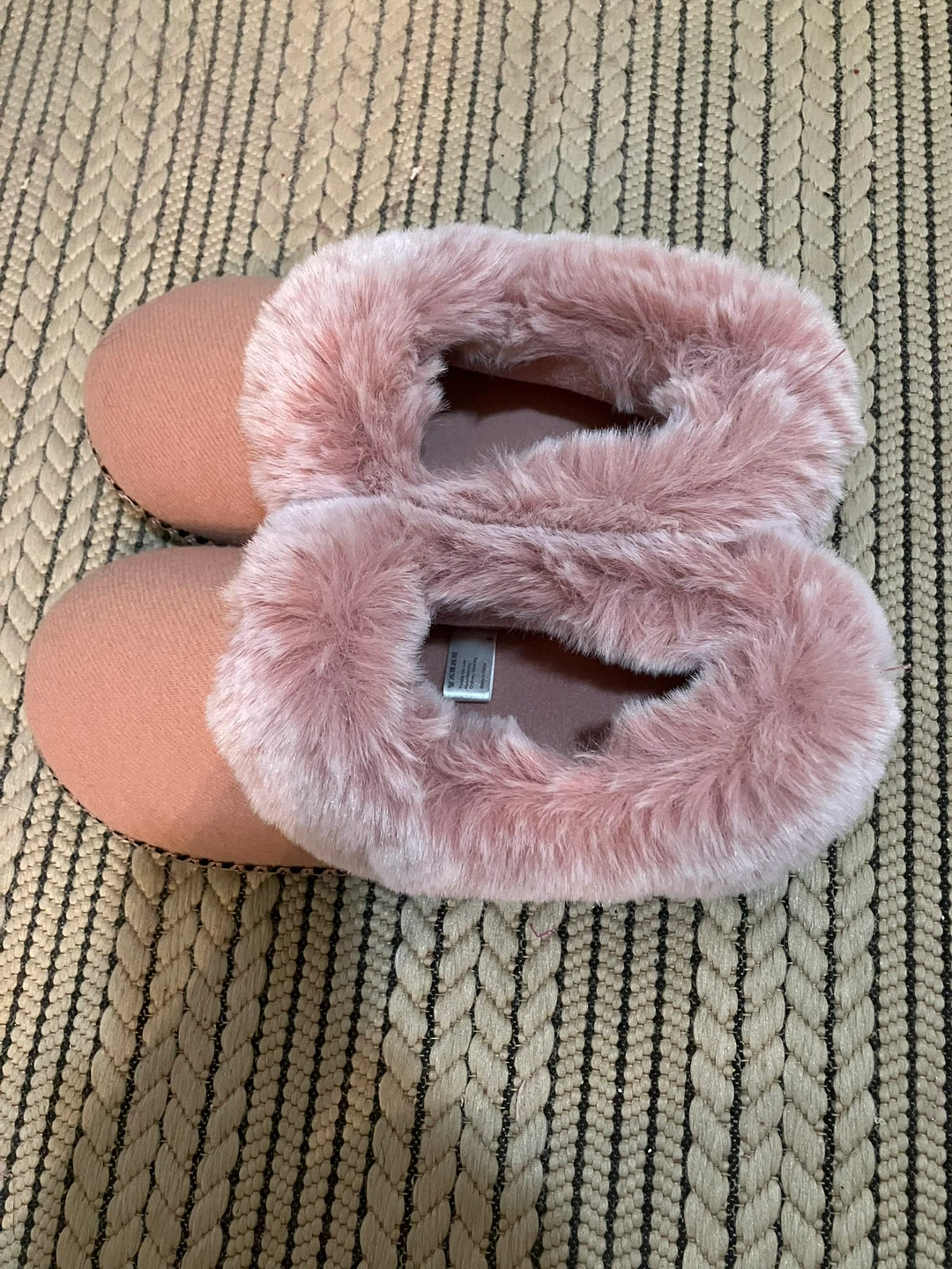 Pink Faux Fur Slippers
