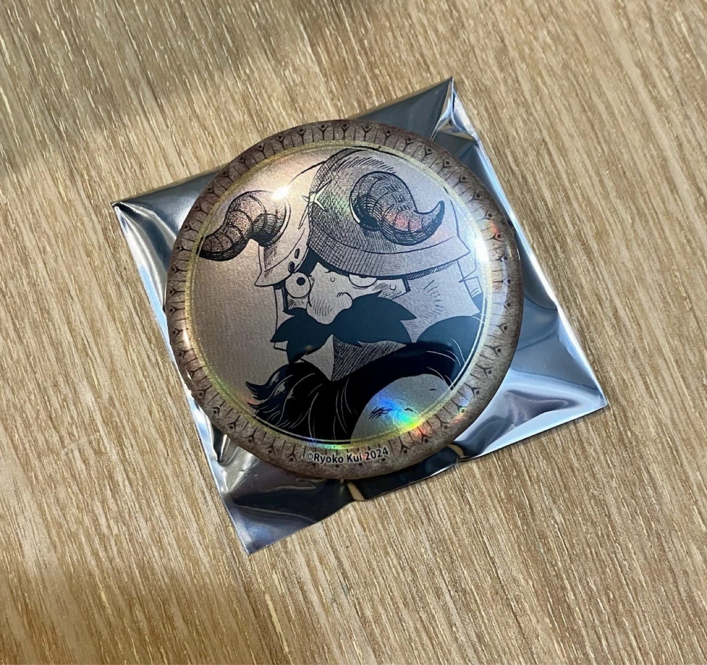 Delicious In Dungeon Senshi of Izganda Holographic Button Pin