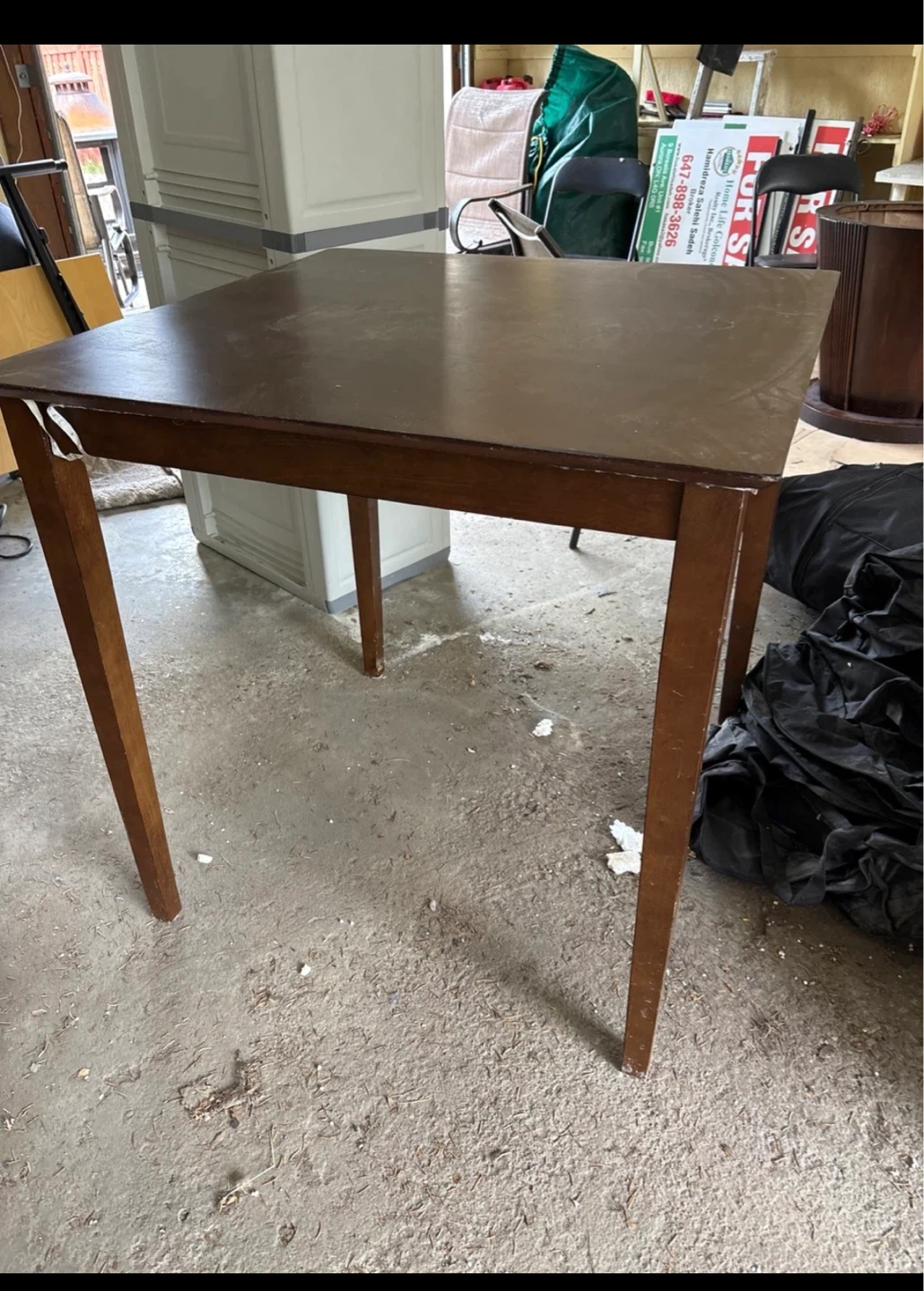 Wooden dining table
