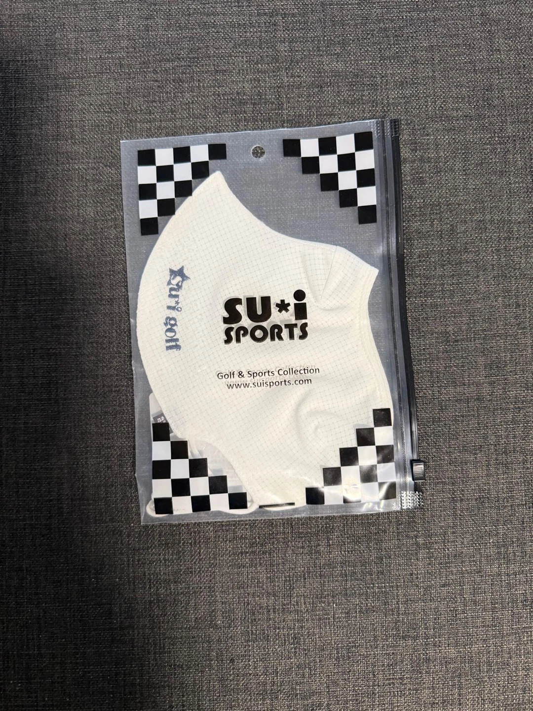 SU Sports White Golf & Sports Collection Face Mask