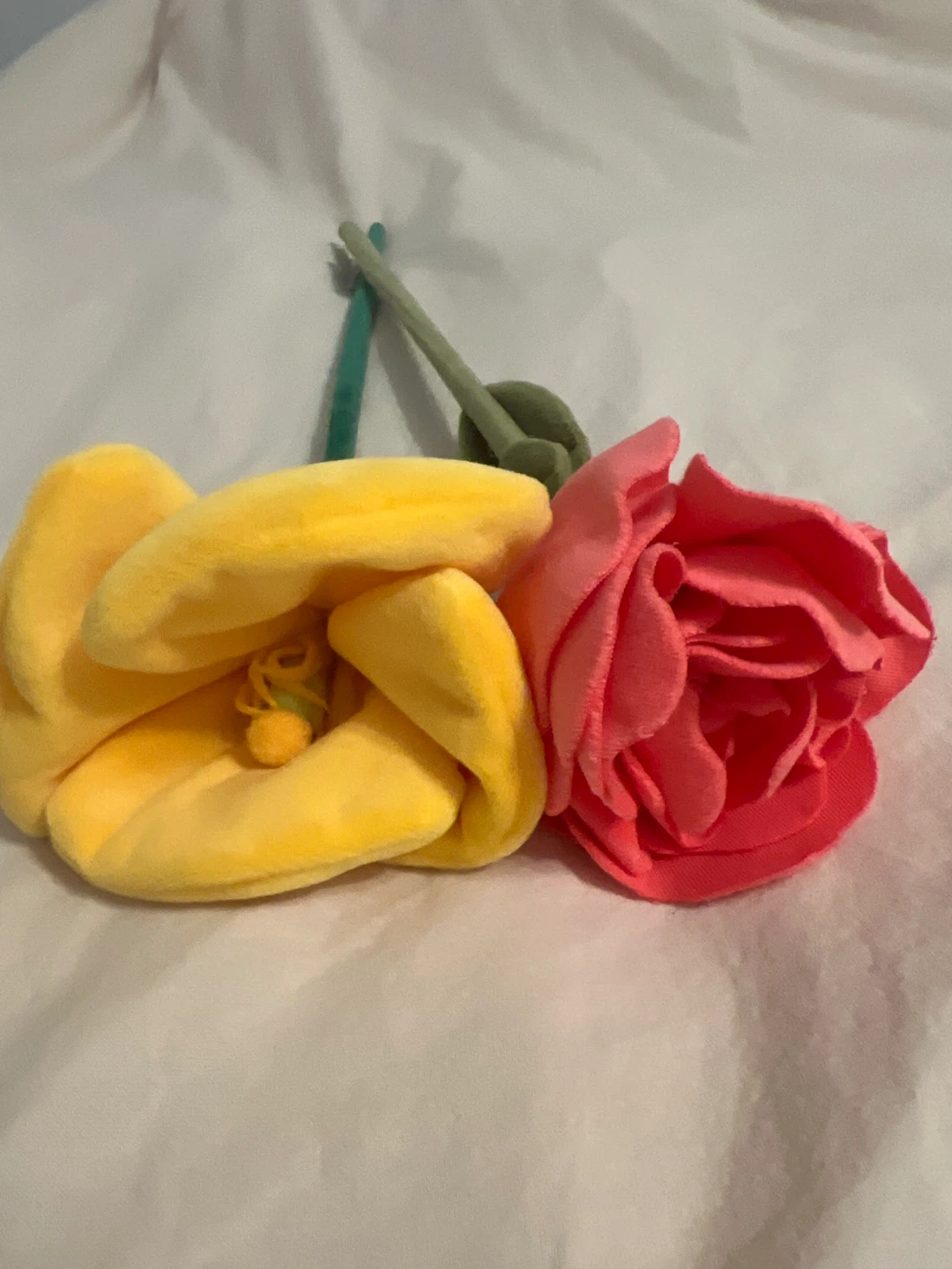 Plush Flower Decor - Pink Rose & Yellow Lily - photo 4