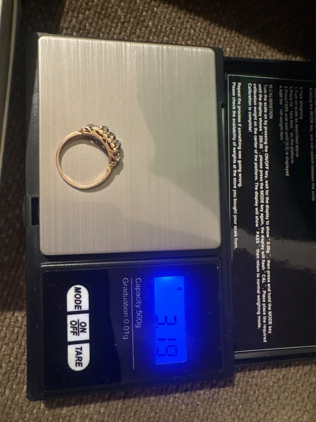 14&10k gold , Gold Ring w/mine cut diamonds - photo 2