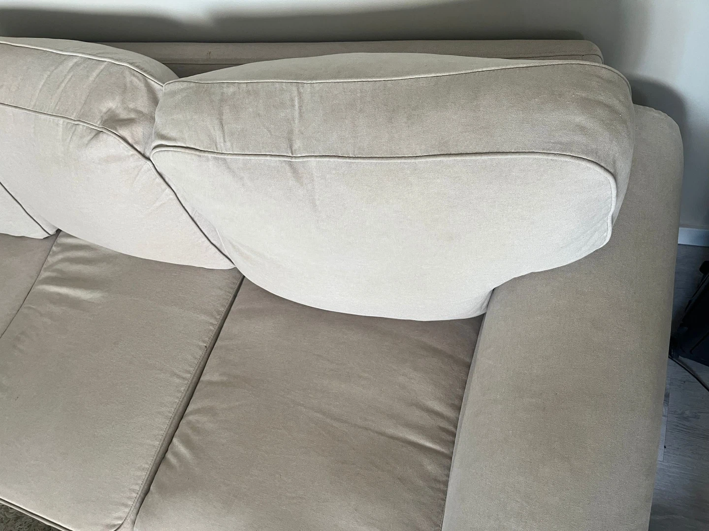 Comfortable Light Beige 3-Seater Sofa - photo 3