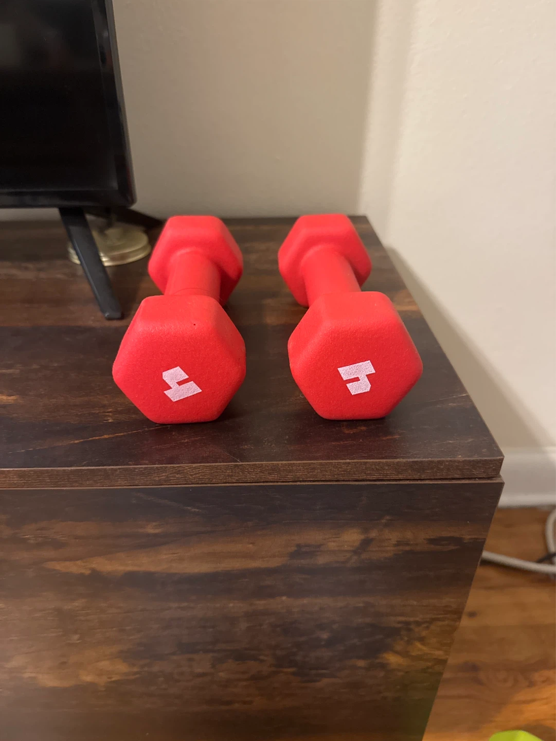 Pair of Red Dumbbells