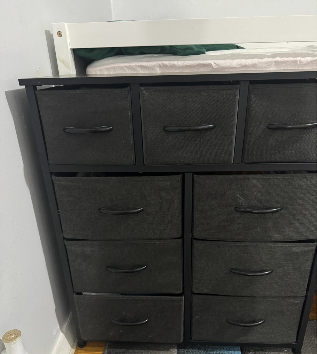Black 9-Drawer Fabric Dresser - photo 2