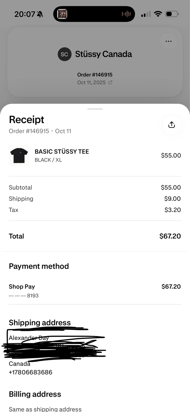 Stüssy Basic Tee - Black / XL - photo 3