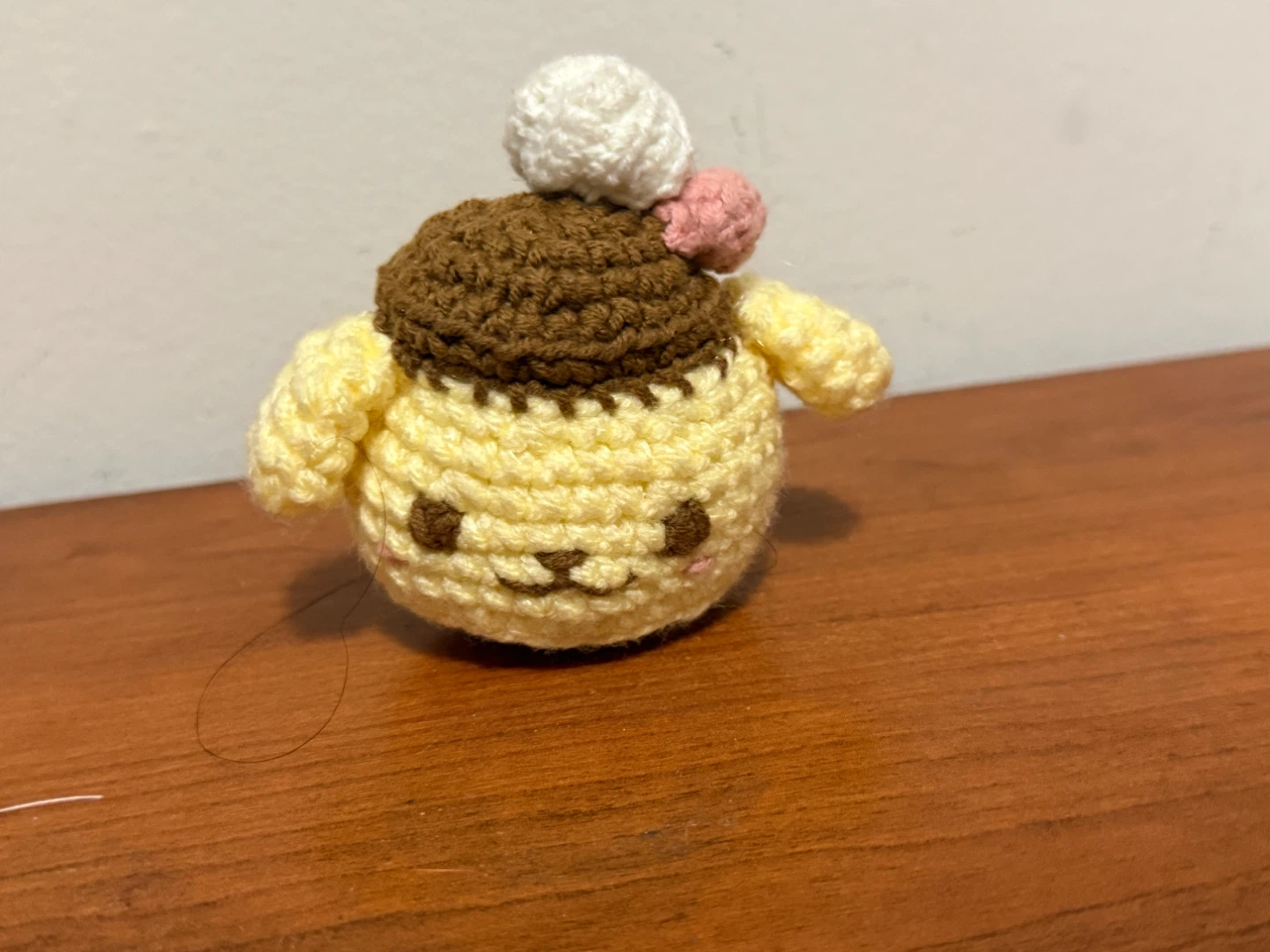 Crochet Pompompurin pudding plush
