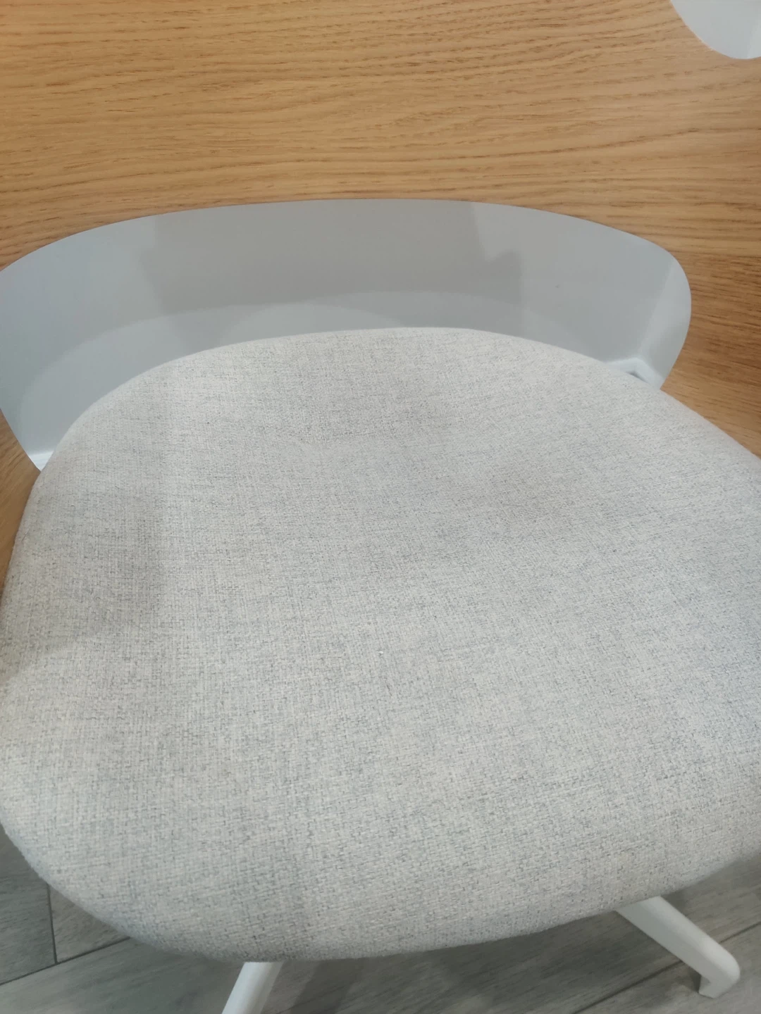 Modern Swivel Office Chair with Wood Back - photo 3