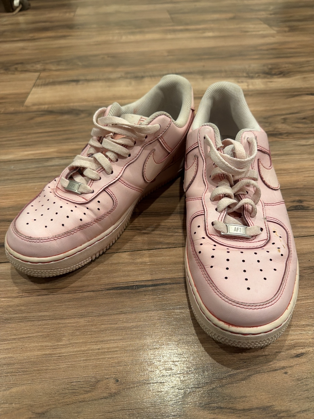 Nike Air Force 1 Low Pink Leather Sneakers US 8.5