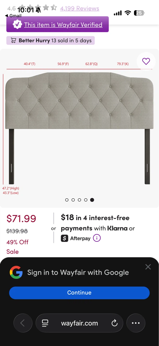 Full size headboard + platform bed frame