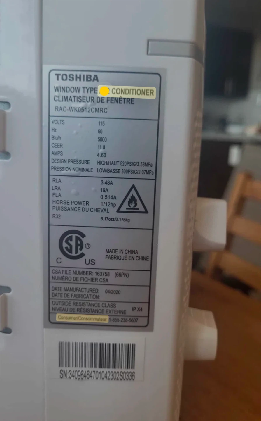 Toshiba Window Air Conditioner RAC-WK0512CMRC - photo 3