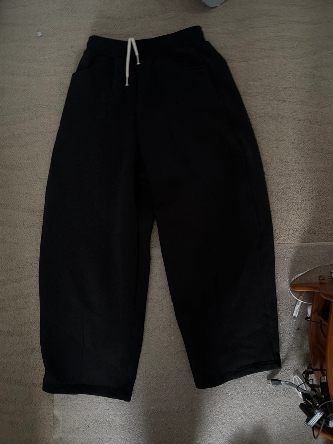 UNION KINGDOM Black Wide Leg Pants Size L