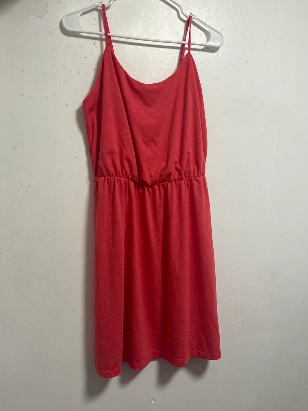 Old Navy Coral Jersey Knit Spaghetti Strap Dress