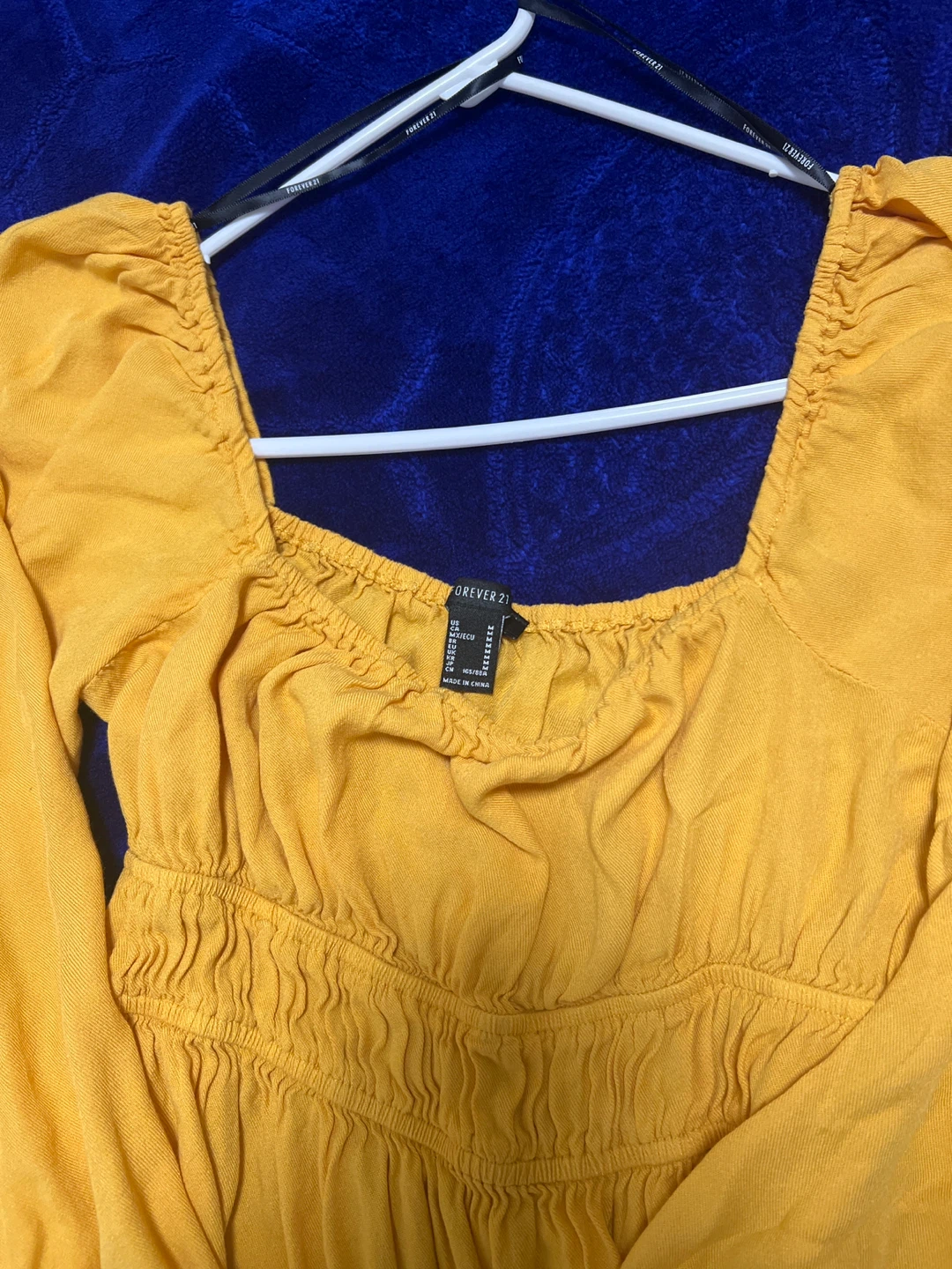 Yellow Square Neck Smocked Dress - photo 2