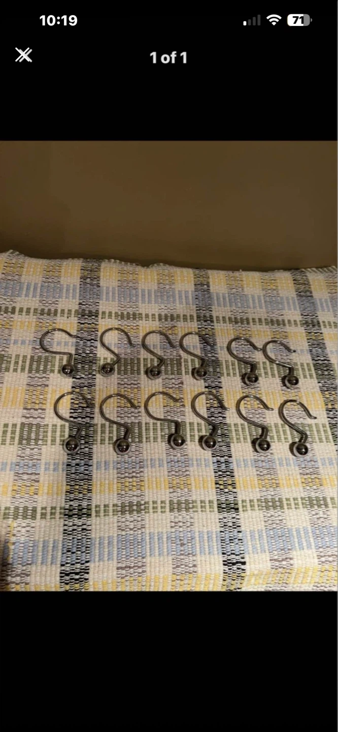 Set of 12 Shower Curtain Hooks