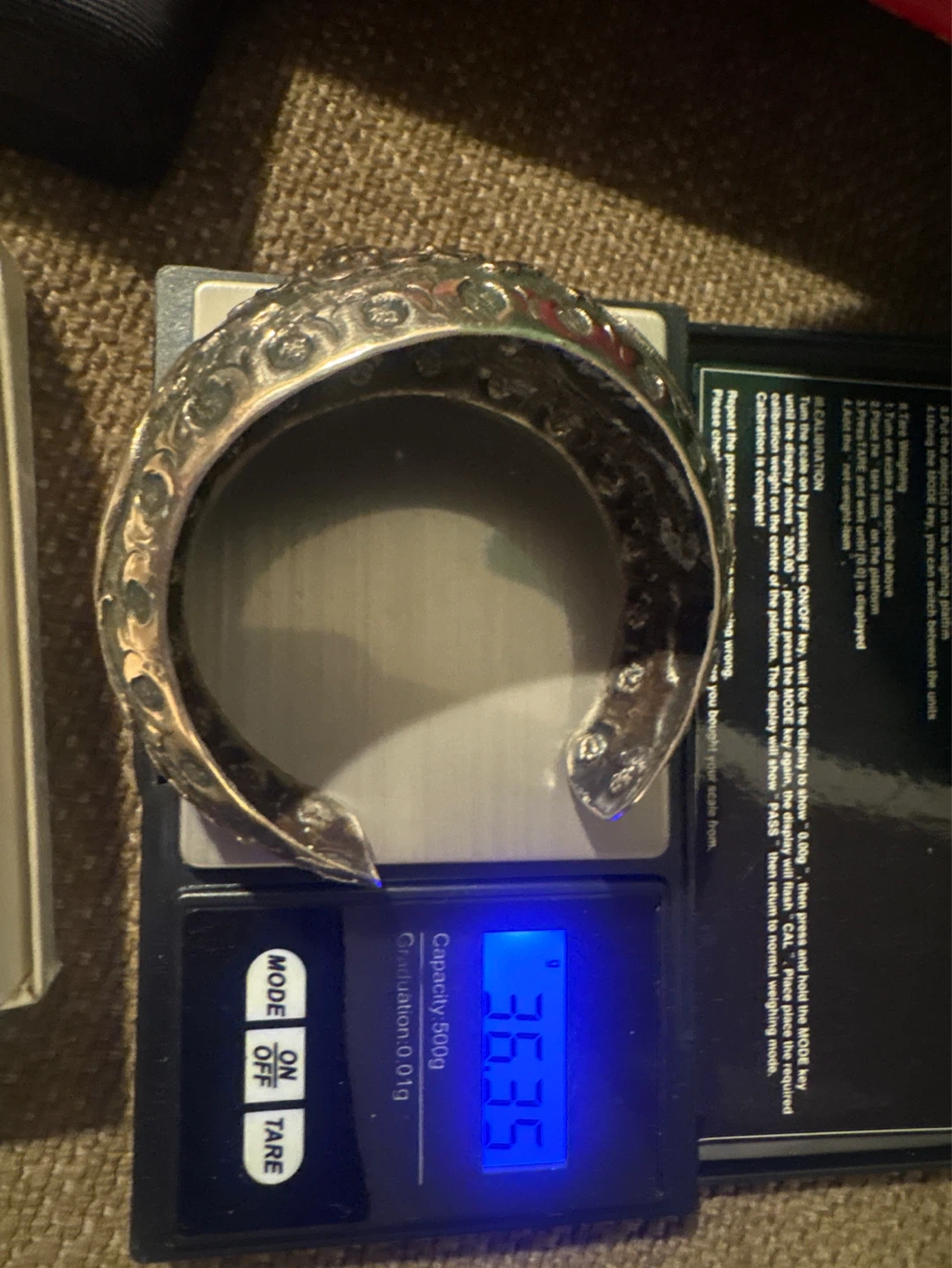 Ornate Silver Tone Cuff Bracelet - photo 3