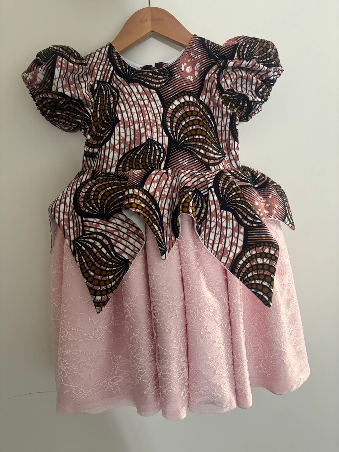 Ankara lace toddler ball dress